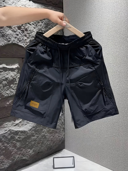 Herren Utility Fitness Shorts mit Reißverschlusstaschen – Sportliche Activewear