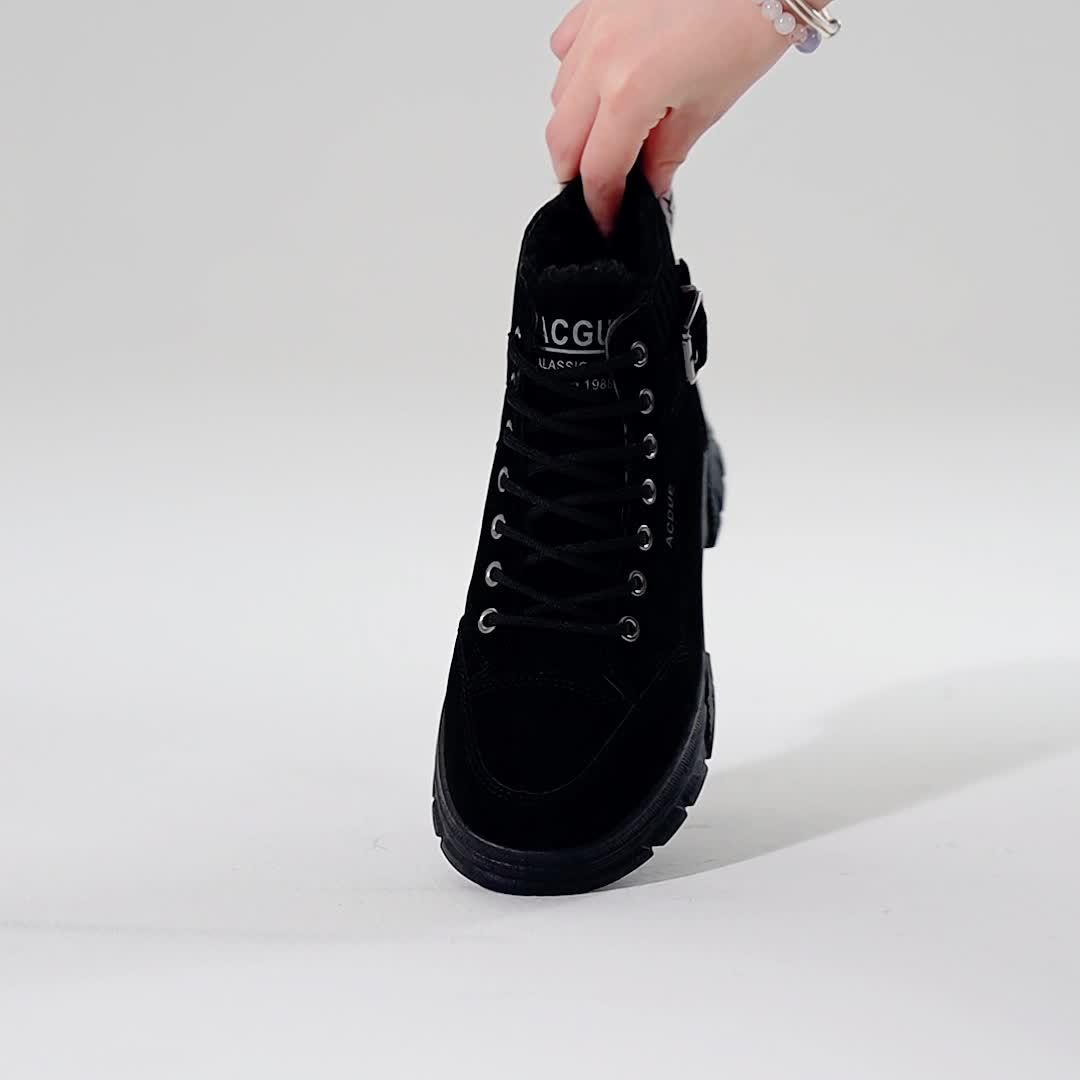 Unisex Winterstiefel mit Schnürung und Kunstfellfutter – Warm & Robust