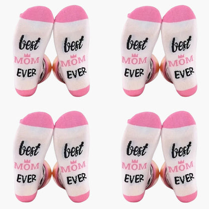 Damen Socken Best Mom Ever – Lustige Muttertags Geschenk Kuschelsocken für Frauen