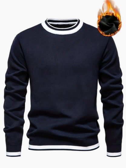 Herren Pullover Rundhals Strickpullover Casual Stil für Herbst und Winter