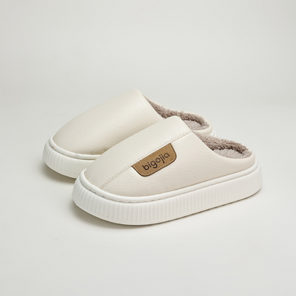 Unisex Winter Pantoffeln mit warmem Futter und rutschfester Sohle