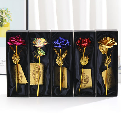 Muttertag Geschenk Deko-Rose im Luxus-Geschenkset für Damen – Ewige Kunstrose als stilvolles Präsent