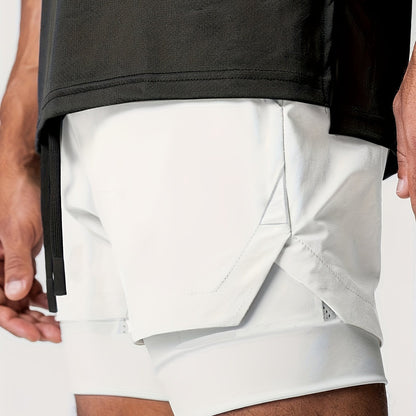 Herren Trainingsshorts 2-in-1 Performance Fitness Laufshorts