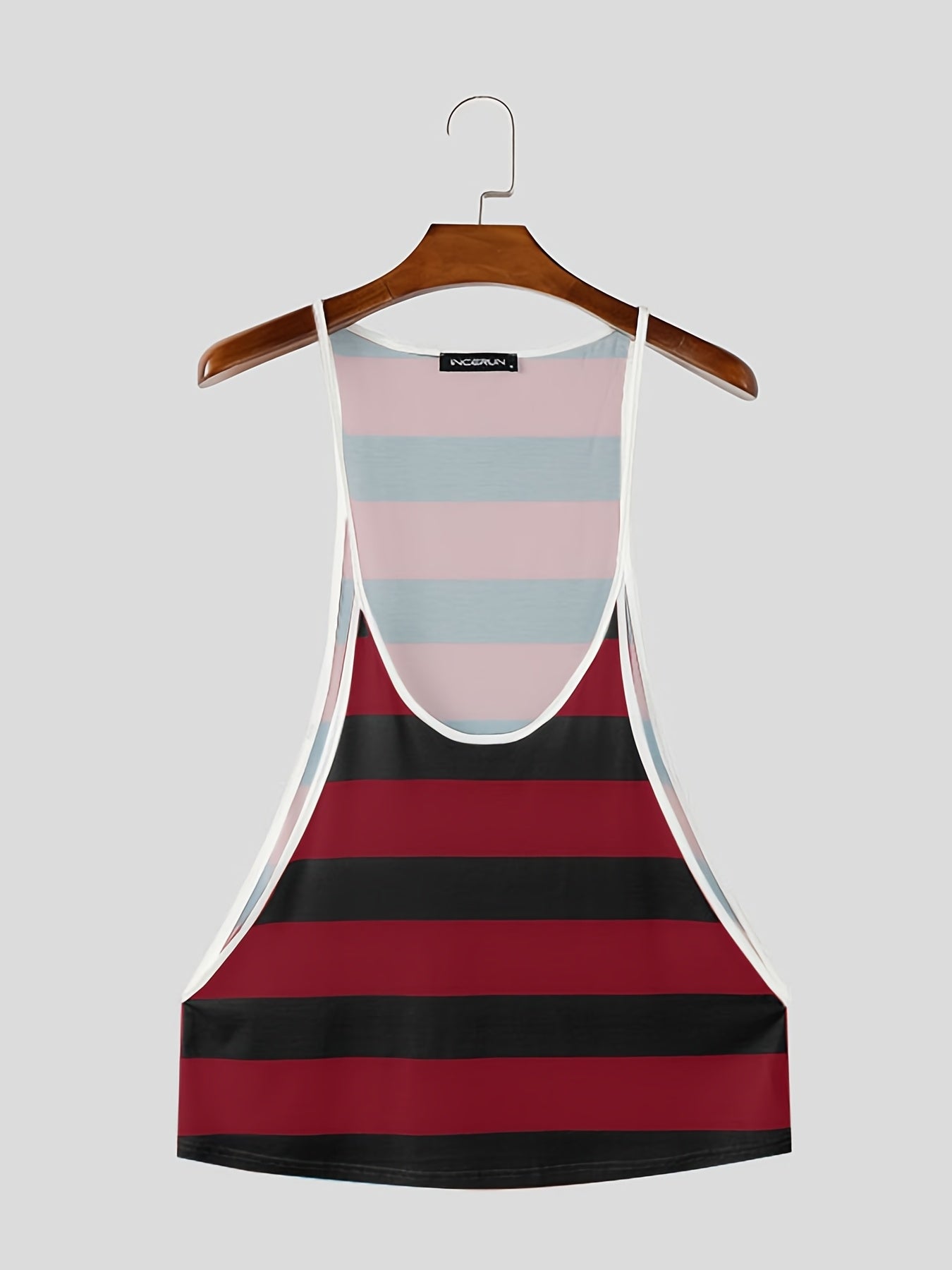 Herren Stringer Tanktop mit Streifen – Sportliches Fitness- und Freizeitshirt
