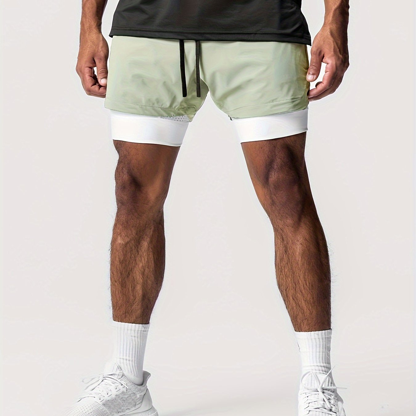 Herren Trainingsshorts 2-in-1 Performance Fitness Laufshorts