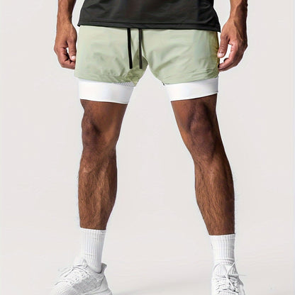 Herren Trainingsshorts 2-in-1 Performance Fitness Laufshorts