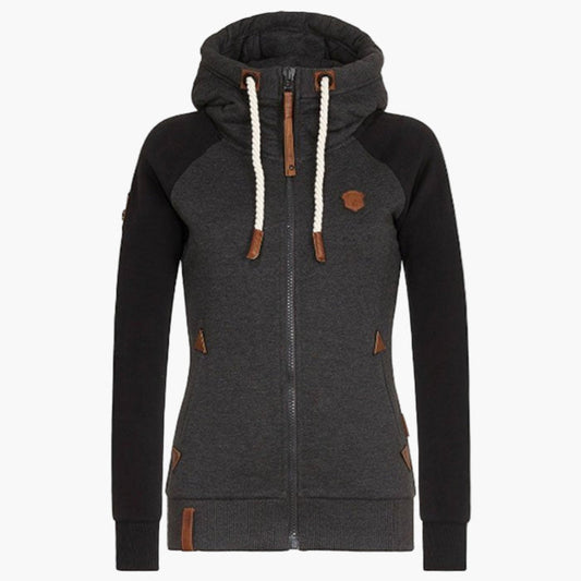 Damen Kapuzenjacke mit Reißverschluss – Bequemer Freizeitstil für Alltag & Outdoor