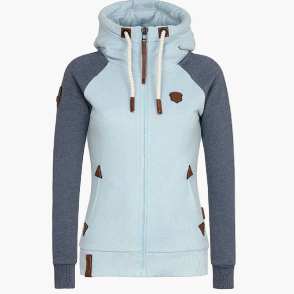 Damen Kapuzenjacke mit Reißverschluss – Bequemer Freizeitstil für Alltag & Outdoor