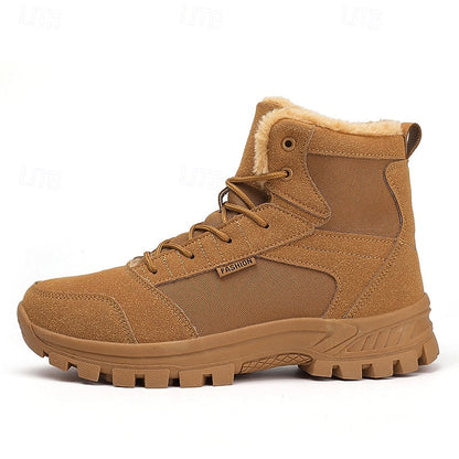 Unisex Winterstiefel Beige mit Fleecefutter und Profilsohle