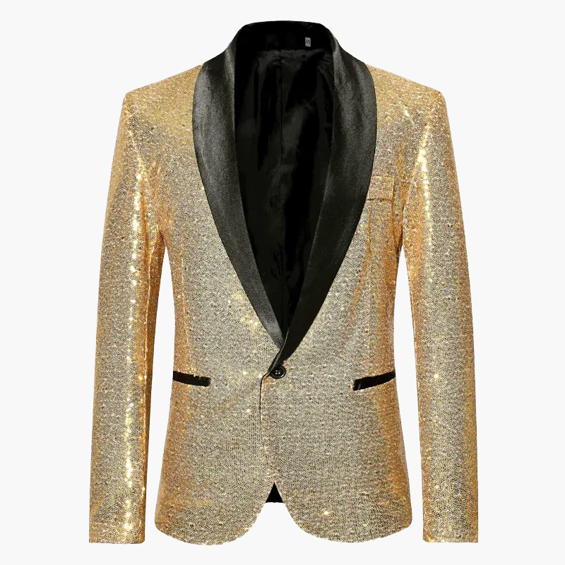 Herren Smoking Sakko mit Pailletten – Eleganter Party- und Event-Blazer