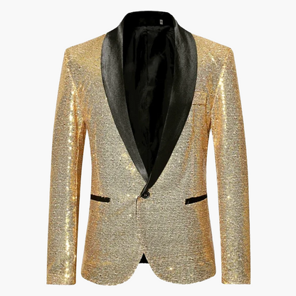 Herren Smoking Sakko mit Pailletten – Eleganter Party- und Event-Blazer
