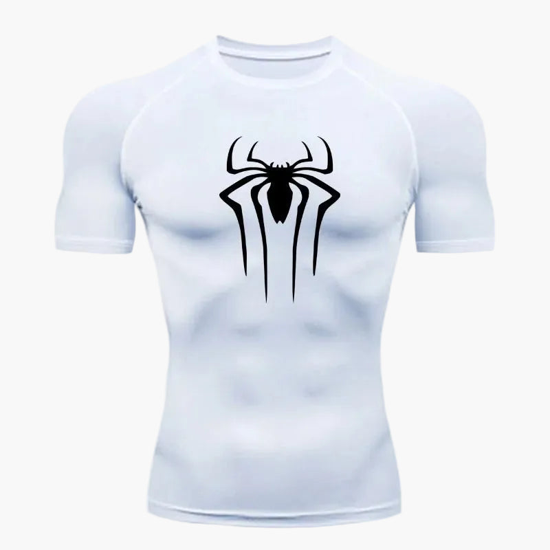 Herren Kompressionsshirt mit Spinnen-Logo – Sport & Fitness Funktionsshirt für Comic-Fans