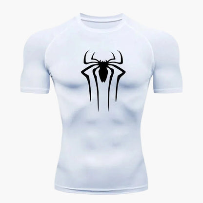 Herren Kompressionsshirt mit Spinnen-Logo – Sport & Fitness Funktionsshirt für Comic-Fans