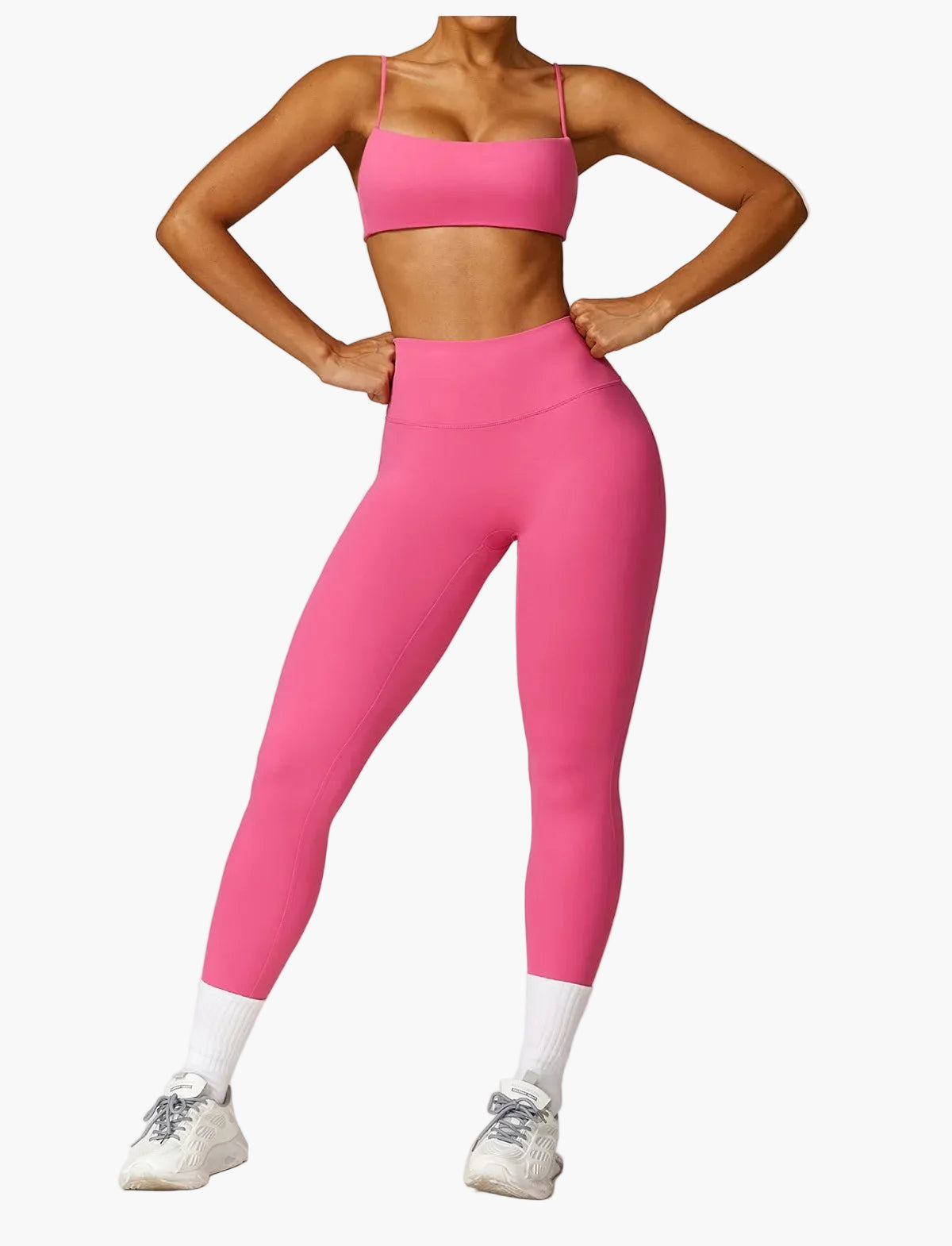 Damen High Waist Sportleggings Figurbetont für Fitness, Yoga & Freizeit