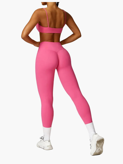 Damen High Waist Sportleggings Figurbetont für Fitness, Yoga & Freizeit