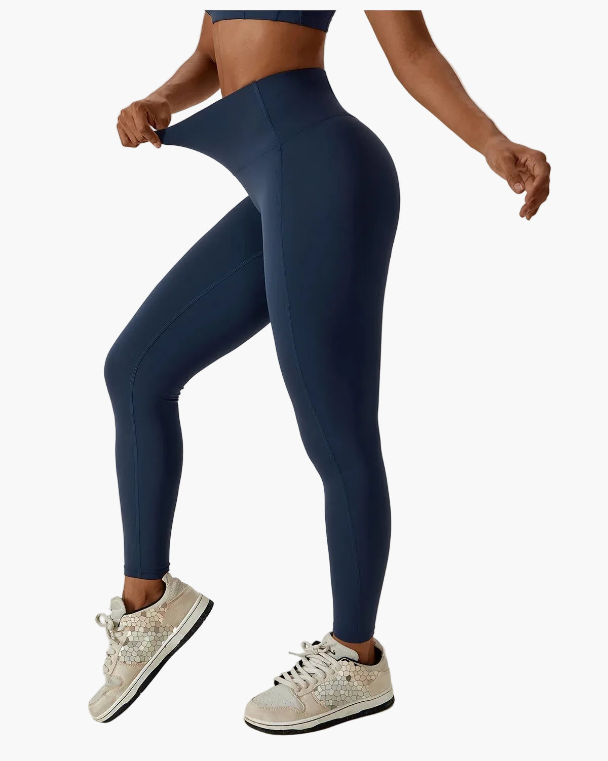 Damen High Waist Sportleggings Figurbetont für Fitness, Yoga & Freizeit