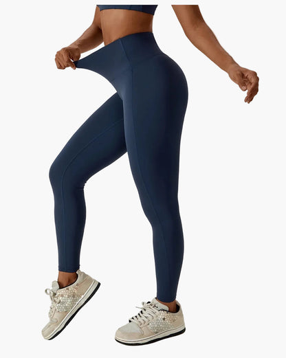 Damen High Waist Sportleggings Figurbetont für Fitness, Yoga & Freizeit