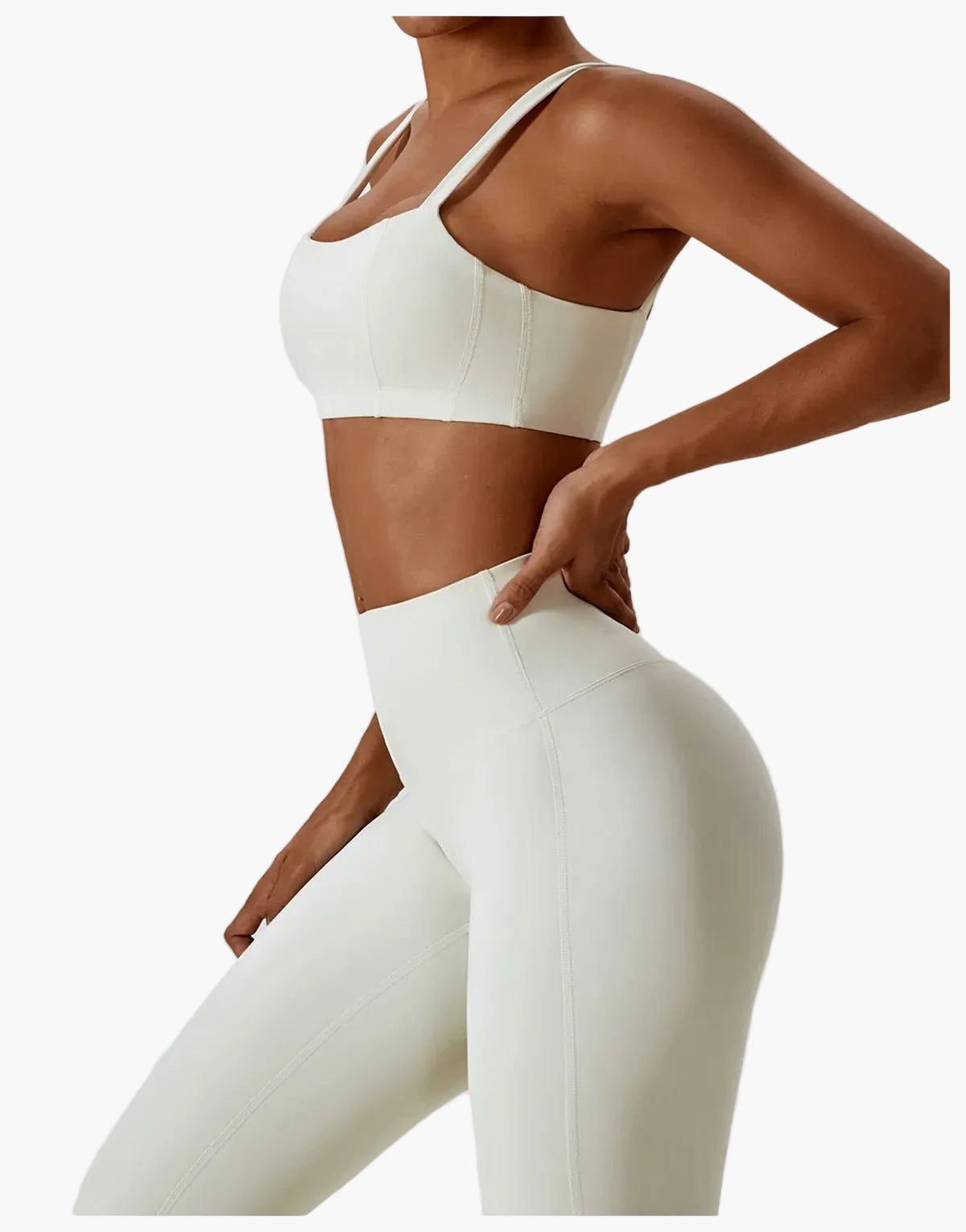 Damen High Waist Sportleggings Figurbetont für Fitness, Yoga & Freizeit