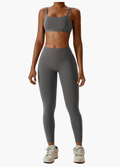 Damen High Waist Sportleggings Figurbetont für Fitness, Yoga & Freizeit
