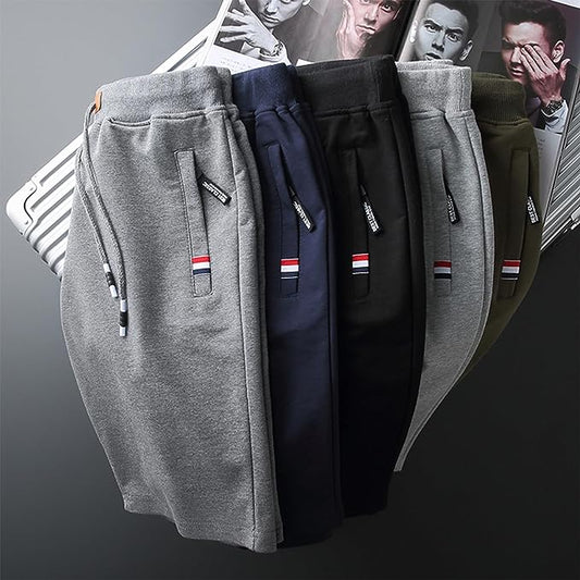 Herren Freizeit-Shorts mit Reißverschlusstaschen und Kordelzug – Ideal für Sport und Alltag