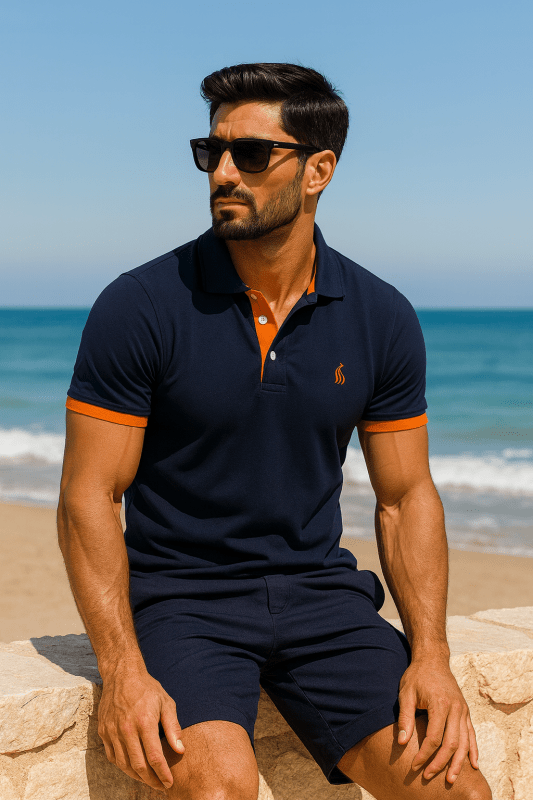 Herren Poloshirt im sportlichen Kontrast-Look – Stilvoller Klassiker für Freizeit und Business