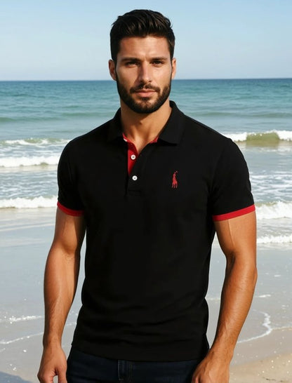 Herren Poloshirt im sportlichen Kontrast-Look – Stilvoller Klassiker für Freizeit und Business