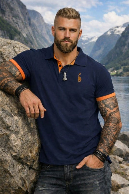 Herren Poloshirt im sportlichen Kontrast-Look – Stilvoller Klassiker für Freizeit und Business