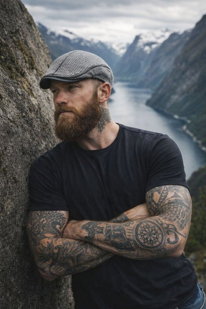 Herren Schiebermütze Klassisch Eleganter Stil – Vintage Flatcap für Alltag und Freizeit