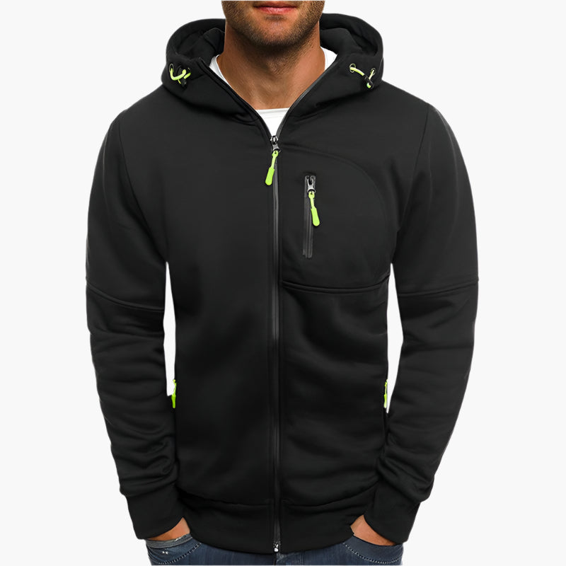 Herren Kapuzenjacke mit Reißverschluss – Sportlich & Bequem für Alltag und Freizeit