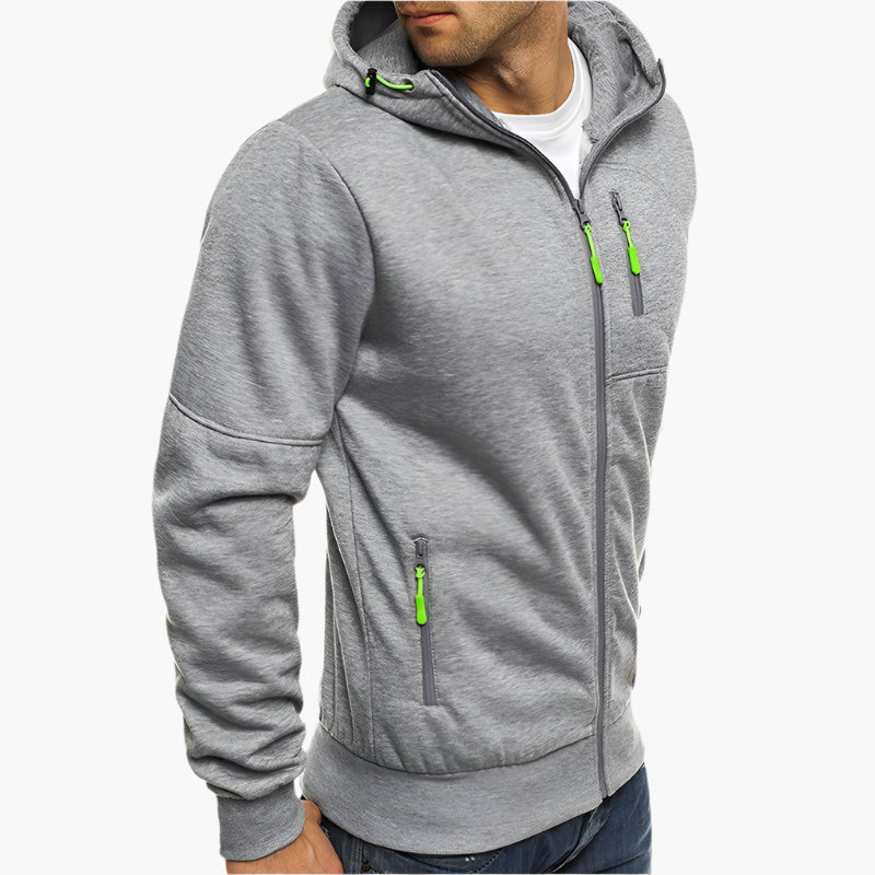 Herren Kapuzenjacke mit Reißverschluss – Sportlich & Bequem für Alltag und Freizeit