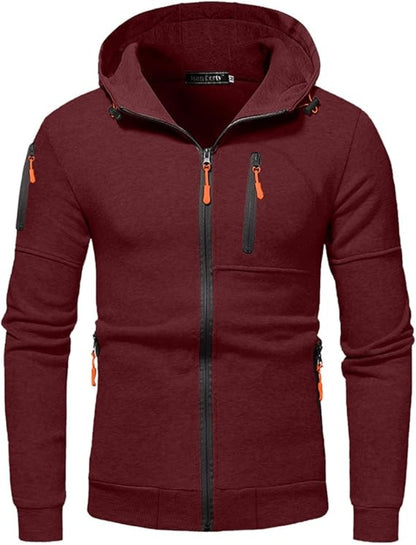 Herren Kapuzenjacke mit Reißverschluss – Sportlich & Bequem für Alltag und Freizeit