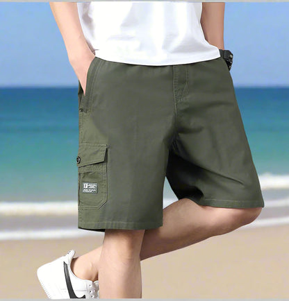 Herren Outdoor Cargo Shorts – Bequeme Freizeithose mit Taschen und Kordelzug, Ideal für Sommer und Strand