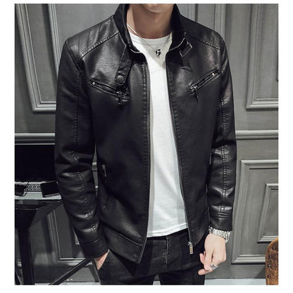 Herren Bikerjacke im modernen Stil – Lässige Vegan-Lederjacke für Alltag und Ausgehen