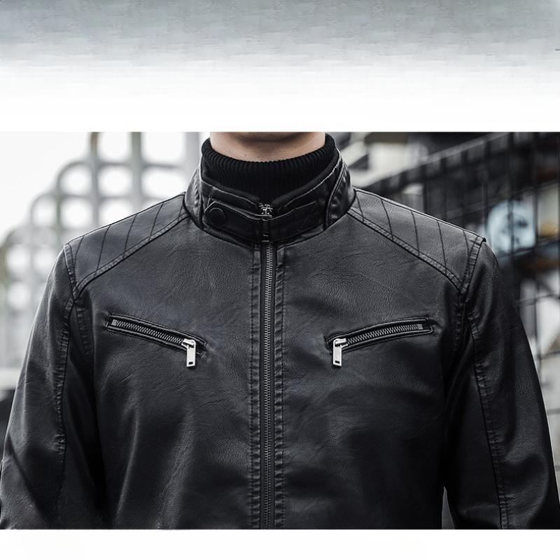 Herren Bikerjacke im modernen Stil – Lässige Vegan-Lederjacke für Alltag und Ausgehen