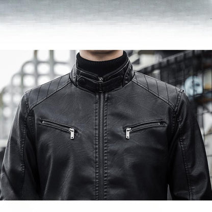 Herren Bikerjacke im modernen Stil – Lässige Vegan-Lederjacke für Alltag und Ausgehen