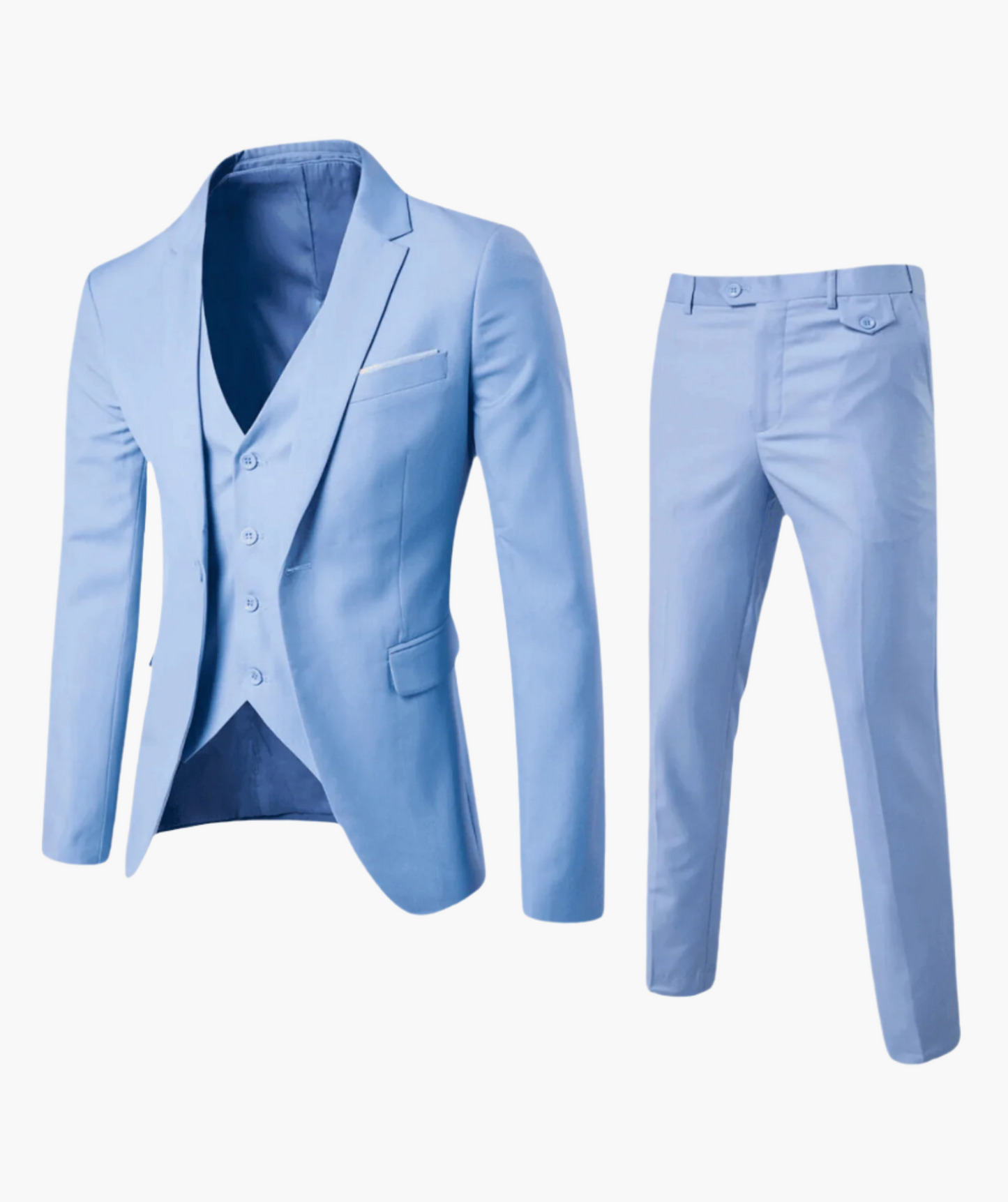 Herren Anzug Dreiteilig Klassisch Business & Hochzeit – Eleganter Anzug mit Weste