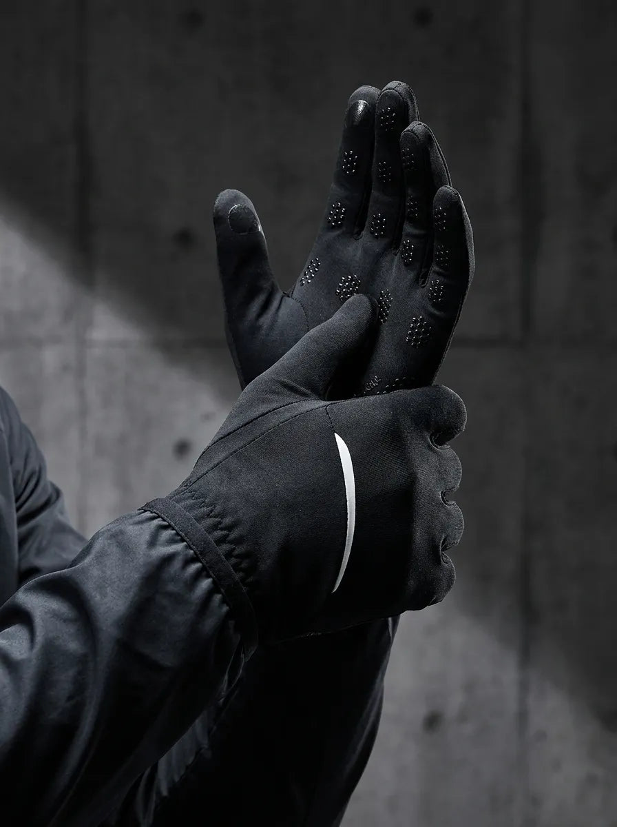 Unisex Winterhandschuhe Schwarz mit Touchscreen-Funktion und Griffflächen