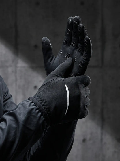 Unisex Winterhandschuhe Schwarz mit Touchscreen-Funktion und Griffflächen