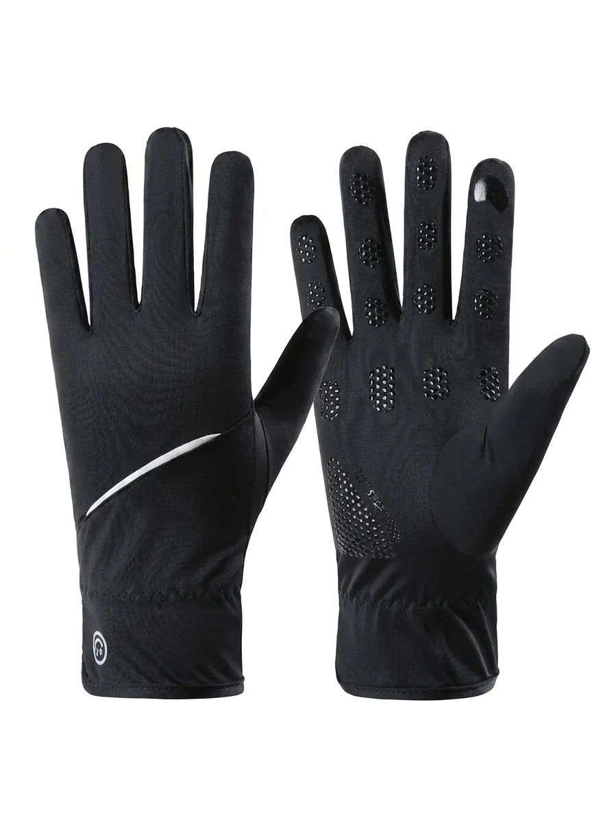 Unisex Winterhandschuhe Schwarz mit Touchscreen-Funktion und Griffflächen