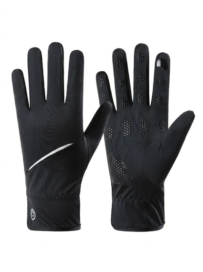 Unisex Winterhandschuhe Schwarz mit Touchscreen-Funktion und Griffflächen