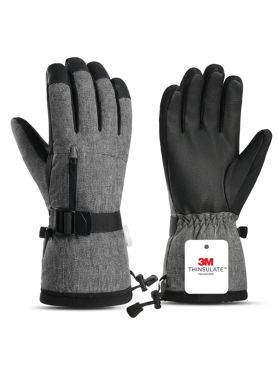 Unisex Winterhandschuhe mit Schnallenverschluss, wasserabweisend
