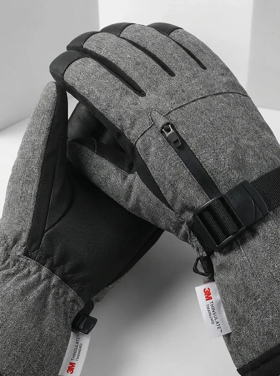 Unisex Winterhandschuhe mit Schnallenverschluss, wasserabweisend