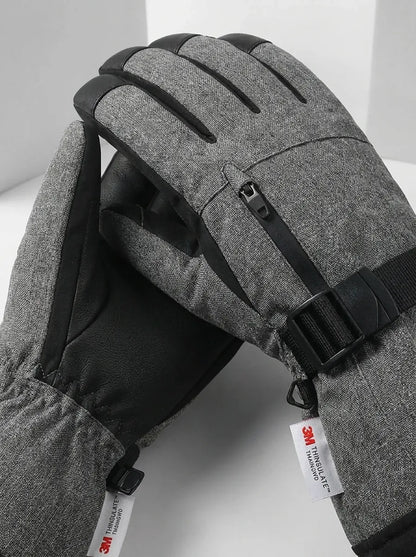 Unisex Winterhandschuhe mit Schnallenverschluss, wasserabweisend