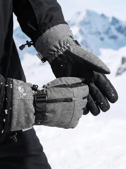 Unisex Winterhandschuhe mit Schnallenverschluss, wasserabweisend