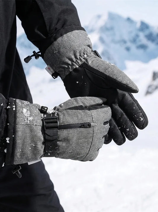 Unisex Winterhandschuhe mit Schnallenverschluss, wasserabweisend