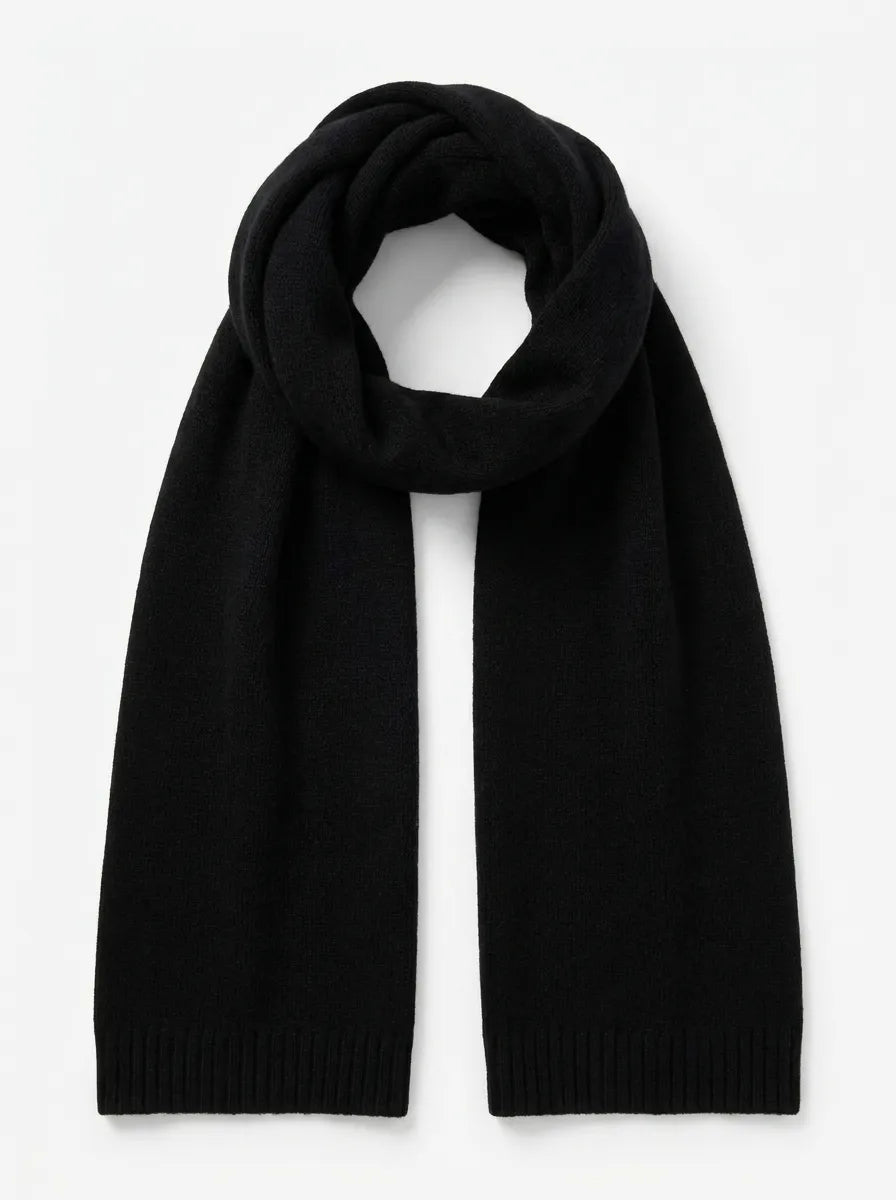 Weicher Winterschal für Damen & Herren – Unisex-Strickschal mit Rippbündchen