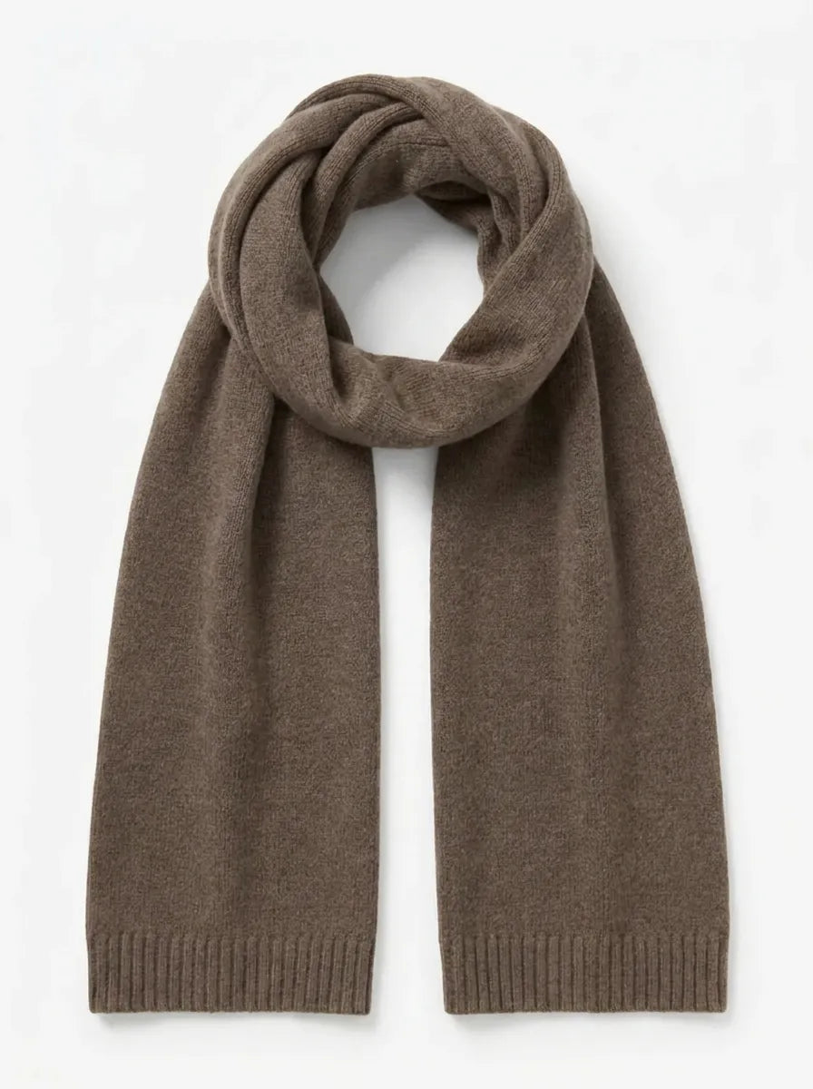 Weicher Winterschal für Damen & Herren – Unisex-Strickschal mit Rippbündchen