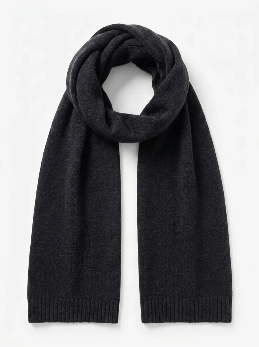 Weicher Winterschal für Damen & Herren – Unisex-Strickschal mit Rippbündchen