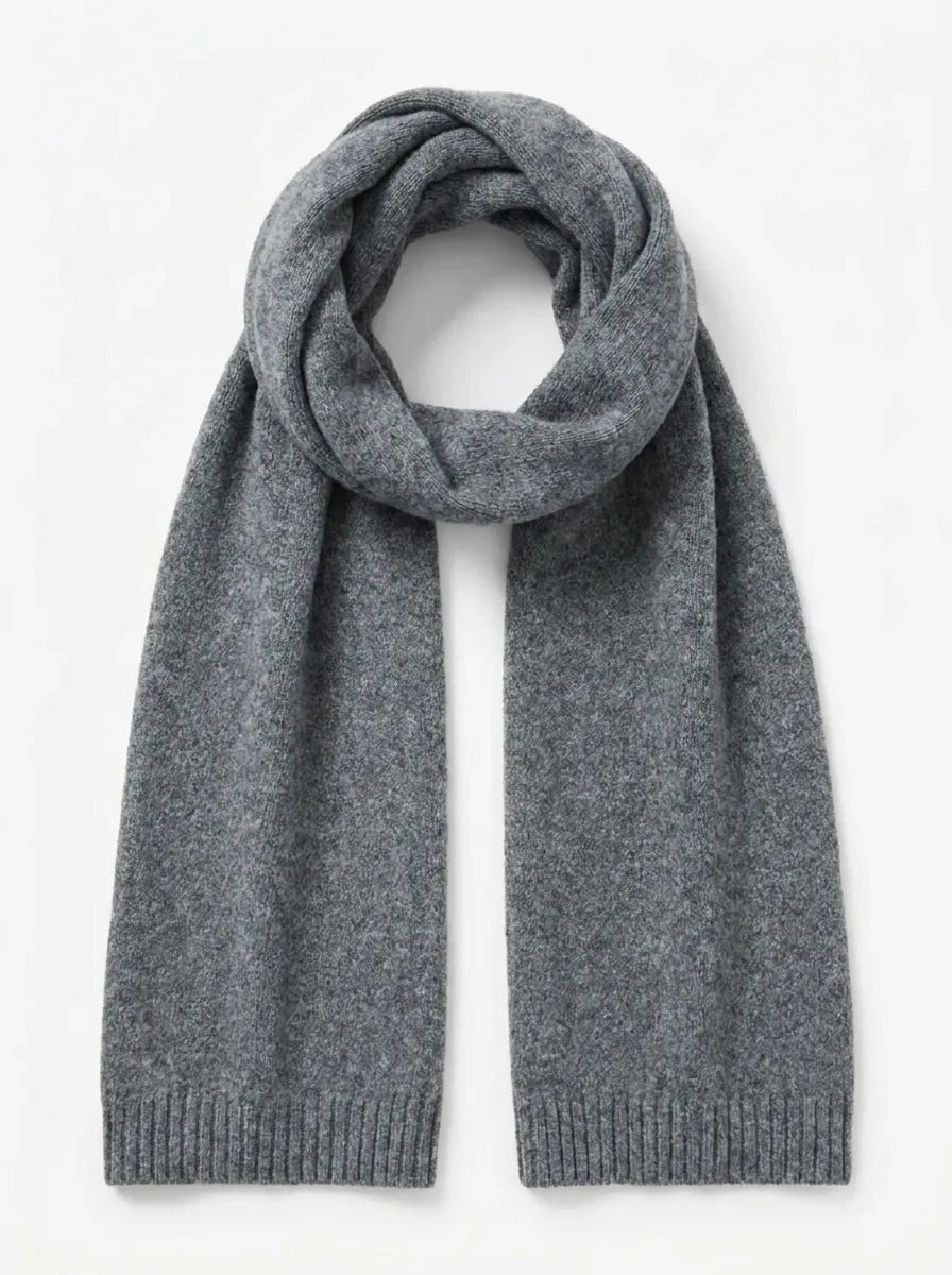 Weicher Winterschal für Damen & Herren – Unisex-Strickschal mit Rippbündchen
