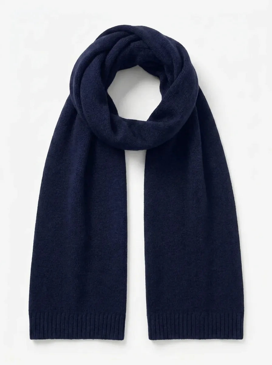 Weicher Winterschal für Damen & Herren – Unisex-Strickschal mit Rippbündchen